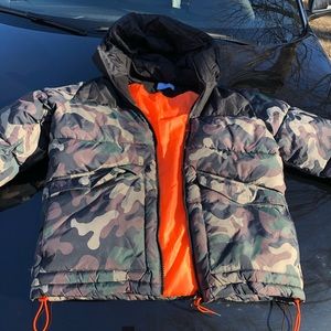 Bershka Camo Puffer Coat